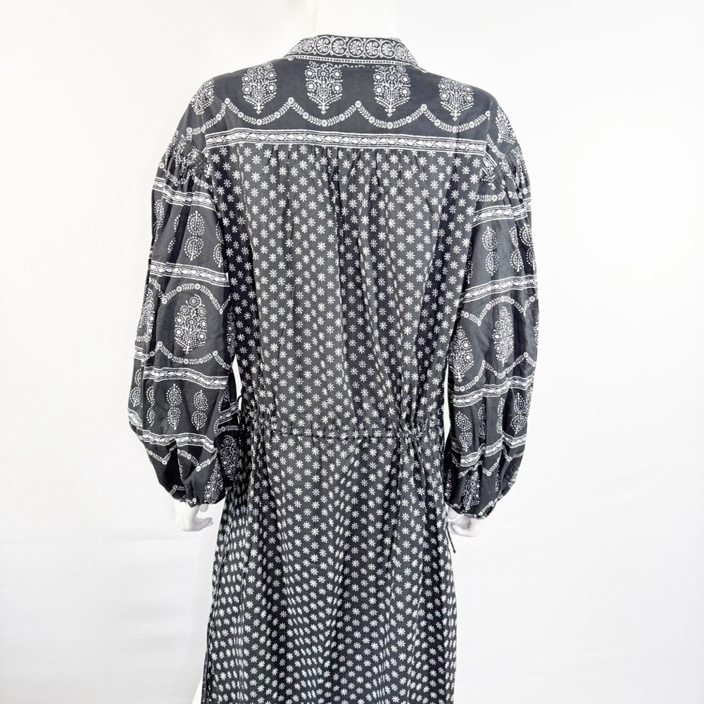 BOTEH Black HERMIA Maxi Dress Size 3 US 8 Casual Boho Summer Long Sleeve V-Neck - Picture 5 of 7